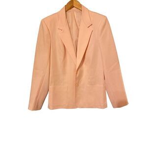 Junior Colony Women's Vintage Pink Wool Blazer Size 14 Mid-Length